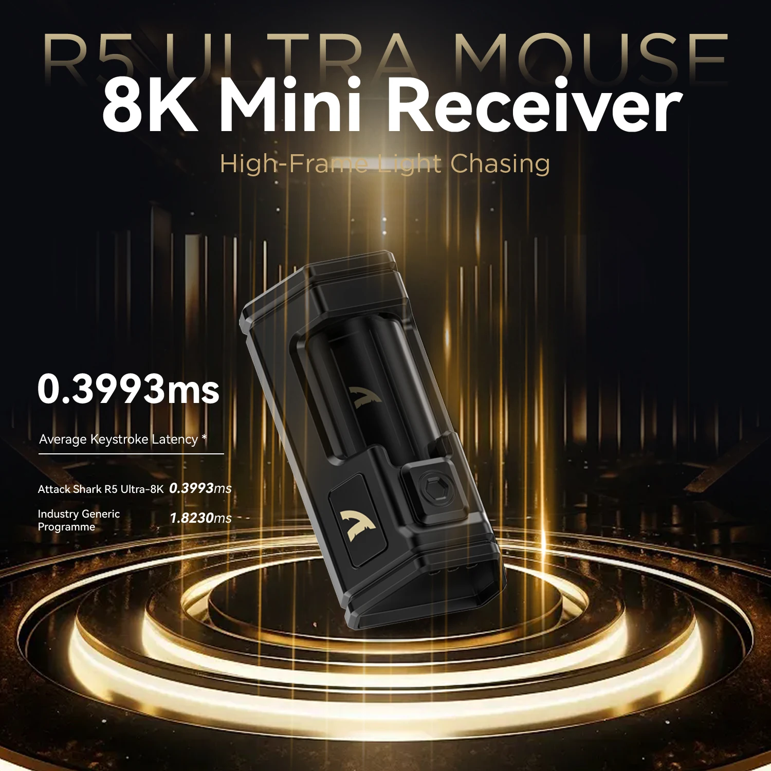 ATTACK SHARK R5 Ultra Carbon Fiber Wireless 8K Gaming Mouse 39g SUPERLIGHT, PixArt PAW3950MAX Gaming Sensor, 8000Hz Wireless Pol - Image 6