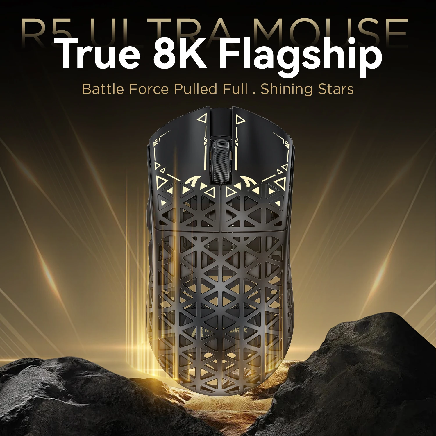 ATTACK SHARK R5 Ultra Carbon Fiber Wireless 8K Gaming Mouse 39g SUPERLIGHT, PixArt PAW3950MAX Gaming Sensor, 8000Hz Wireless Pol - Image 4