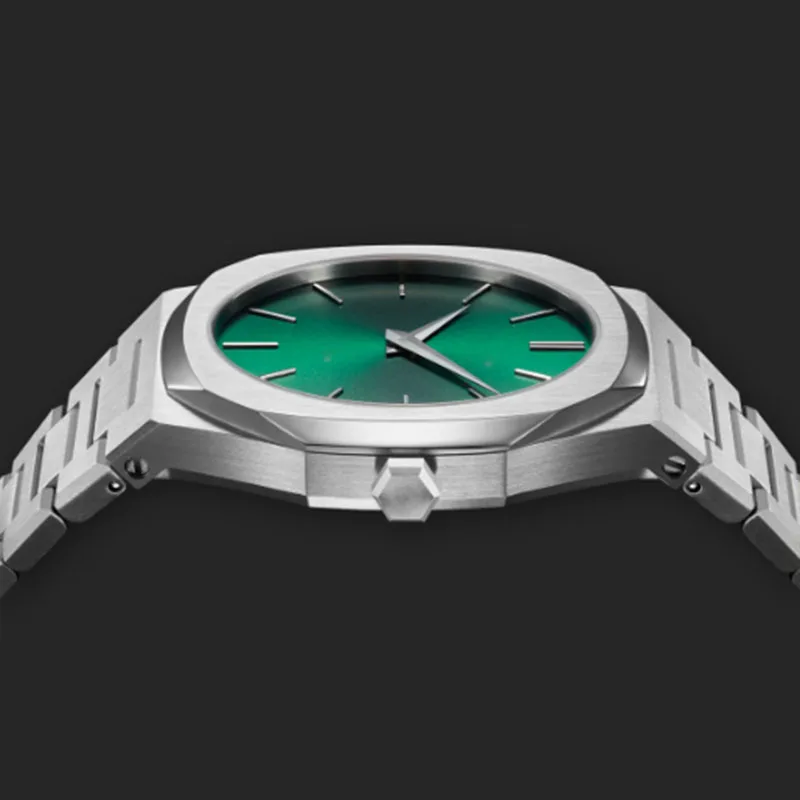 Untra Thin All Stainless Steel Sun Pattern Japan Movement Waterproof Men Quartz Watch With Original Logo - Image 12
