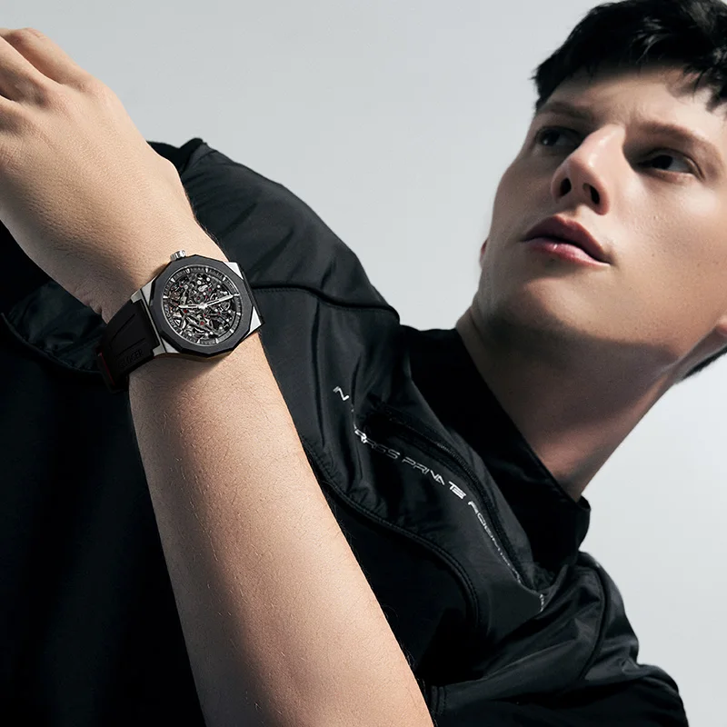 AGELOCER Original Schwarzwald Watch Men's Sports Hollow Luminous Automatic Mechanical Watch Birthday Gift for Men - Image 11