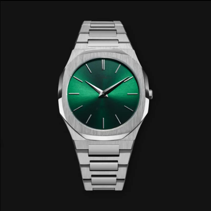Untra Thin All Stainless Steel Sun Pattern Japan Movement Waterproof Men Quartz Watch With Original Logo - Image 2